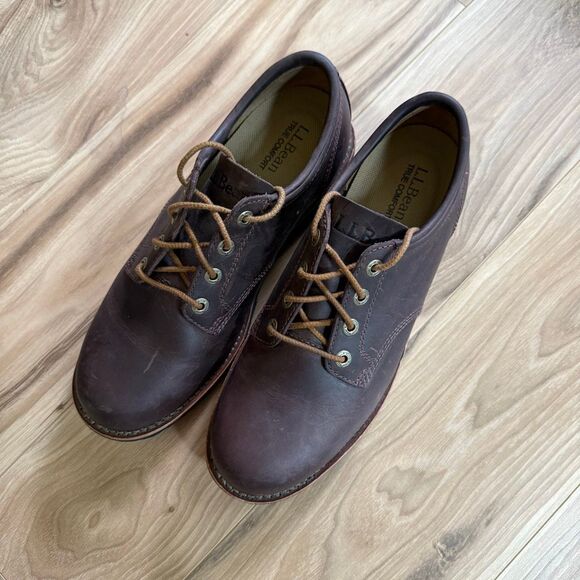 L.L.Bean Men\'s Bucksport Leather Vibram Shoes Plain Toe Size 9W EUC main image 10
